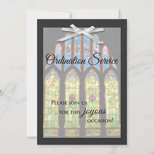 Ordination Invitation - Stain Glass (Front)