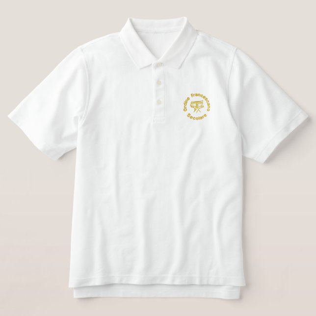 Ordine Francescano Secolare - Secular Franciscans Embroidered Polo Shirt (Design Front)