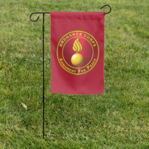 Ordnance Corps Army Veteran  Garden Flag