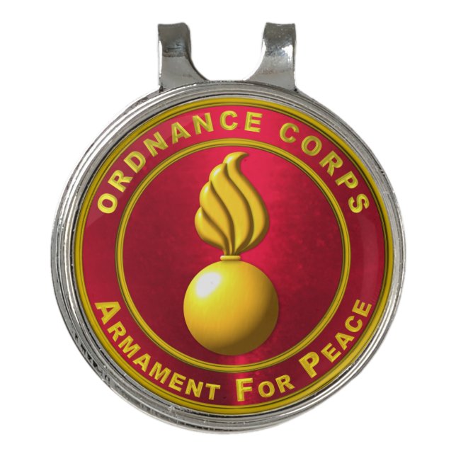 Ordnance Corps  Golf Hat Clip (Front)