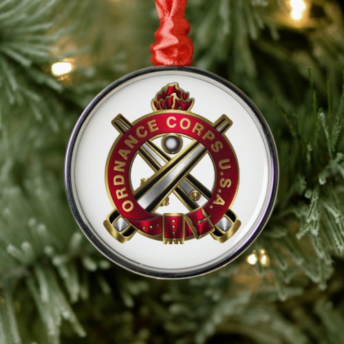 Ordnance Corps Metal Ornament