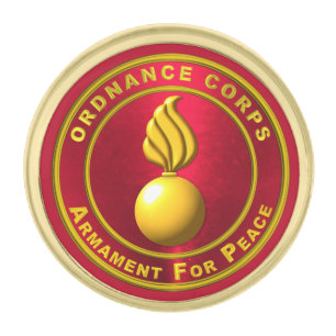 Ordnance Corps Veteran Gold Finish Lapel Pin