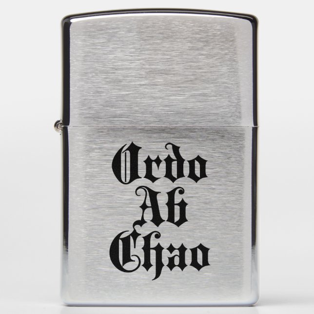 Ordo Ab Chao - Order Out Of Chaos Zippo Lighter (Front)