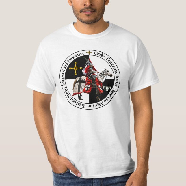 Ordo Teutonicus shirt with bursting knight (Front)