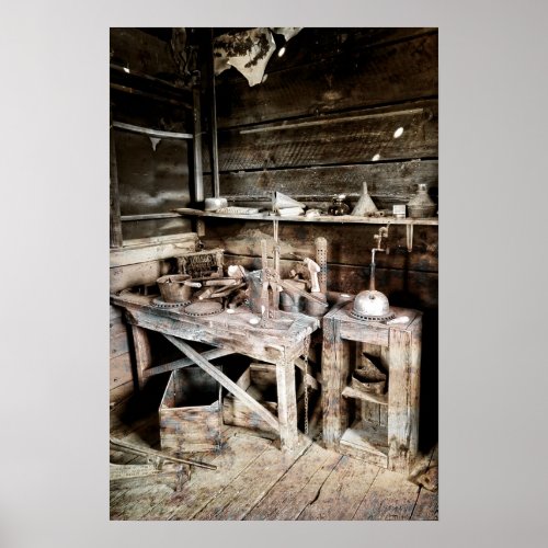 Ore Assay Shop Bench _ Molson Ghost Town Poster
