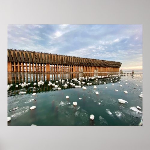 Ore Dock in Winter Poster