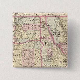 Ore, Wash, Ida, Mont Pinback Button