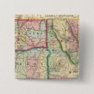 Ore, Wash, Idaho, Mont Map by Mitchell Button