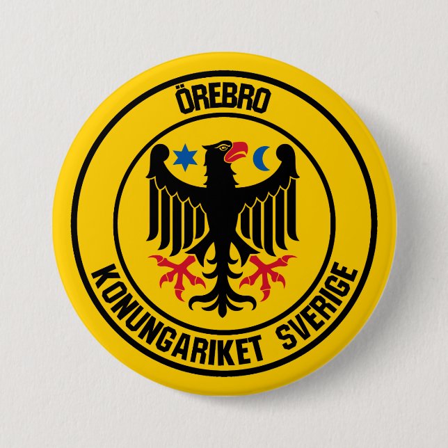 Örebro Round Emblem Button (Front)