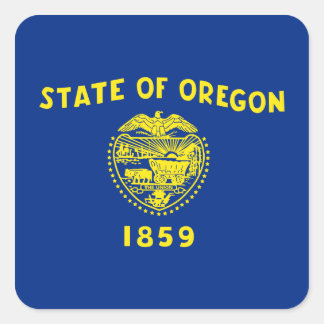 Oreganian Flag Square Sticker