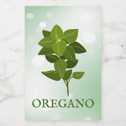 Oregano Herbs Label