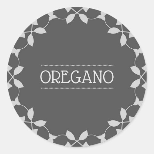 Oregano Spice Jar Sticker Label