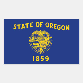 Oregon 1859 Flag Rectangular Sticker