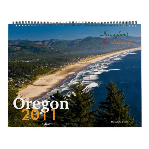 Oregon 2011 calendar