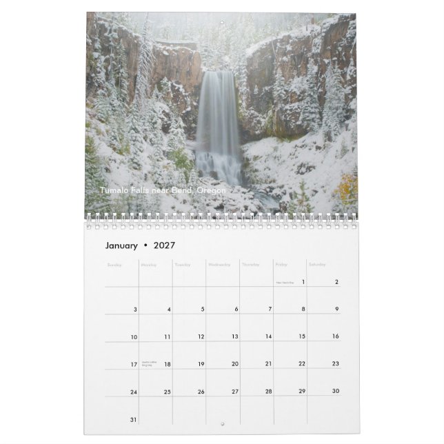 Oregon 2013 Calendar (Jan 2027)