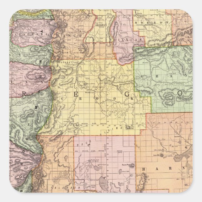 Oregon 3 square sticker (Front)