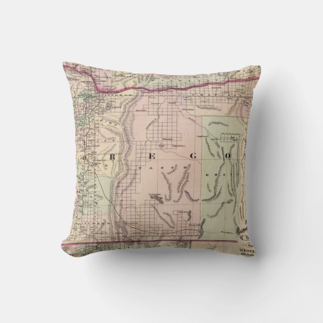 Oregon 6 throw pillow (Front)