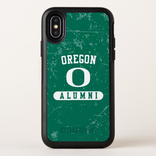 Oregon  Alumni _ Green Distress OtterBox Symmetry iPhone X Case