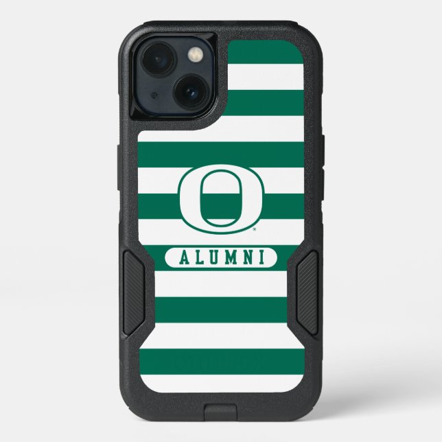 Oregon | Alumni Striped Pattern Otterbox iPhone Case (Back)