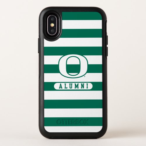 Oregon  Alumni Striped Pattern OtterBox Symmetry iPhone X Case