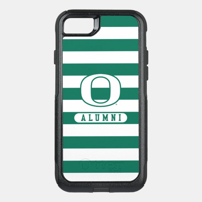 Oregon | Alumni Striped Pattern Otterbox iPhone Case (Back)