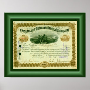 Oregon and Transcontinental Company ~ Poster