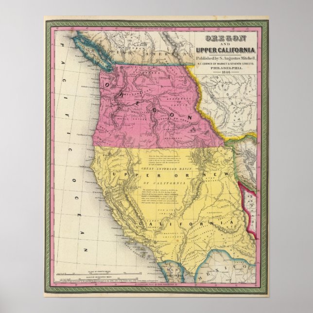 Oregon and Upper California Poster (Front)