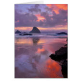 Oregon beach and sea stacks, sunset (Front)