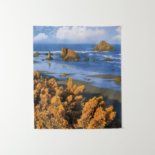 Oregon Beach View In Bandon Tapestry