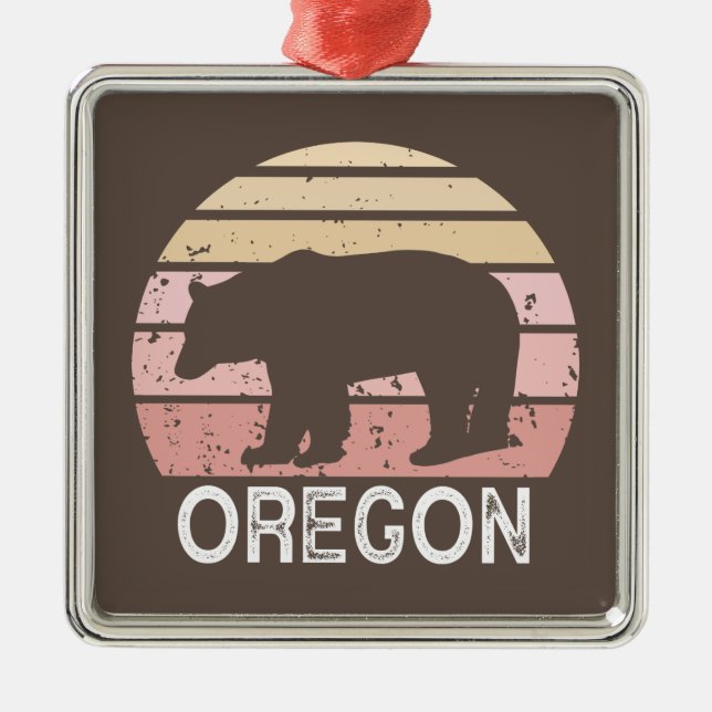 Oregon Bear Metal Ornament (Front)