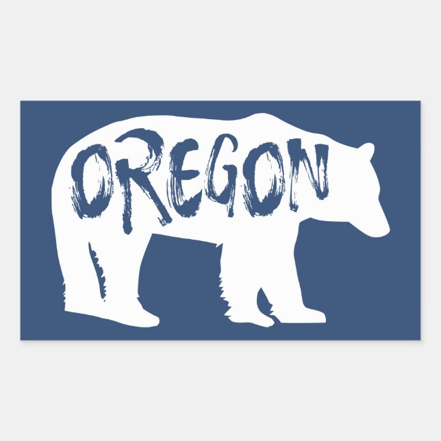 Oregon Bear Rectangular Sticker (Front)