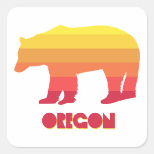 Oregon Bear Square Sticker
