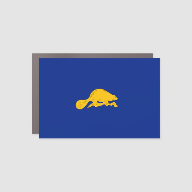Oregon Beaver Flag Car Magnet (Front)