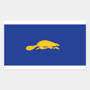 Oregon Beaver Flag Rectangular Sticker