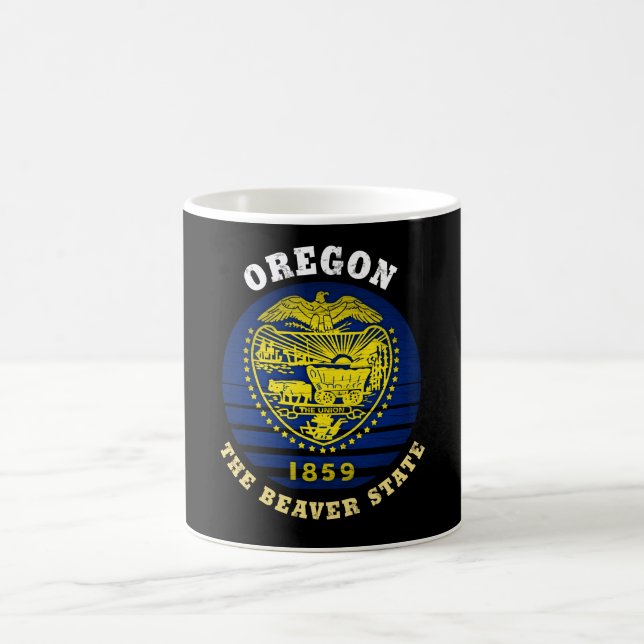 OREGON BEAVER STATE FLAG COFFEE MUG (Center)