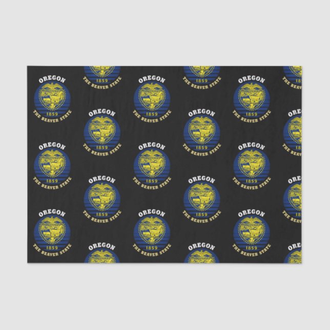 OREGON BEAVER STATE FLAG TISSUE PAPER (Front)