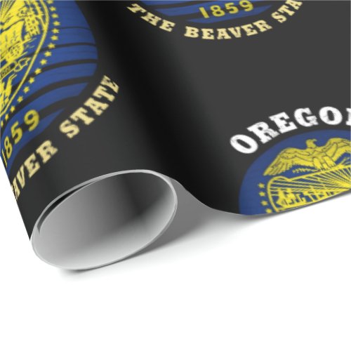OREGON BEAVER STATE FLAG WRAPPING PAPER