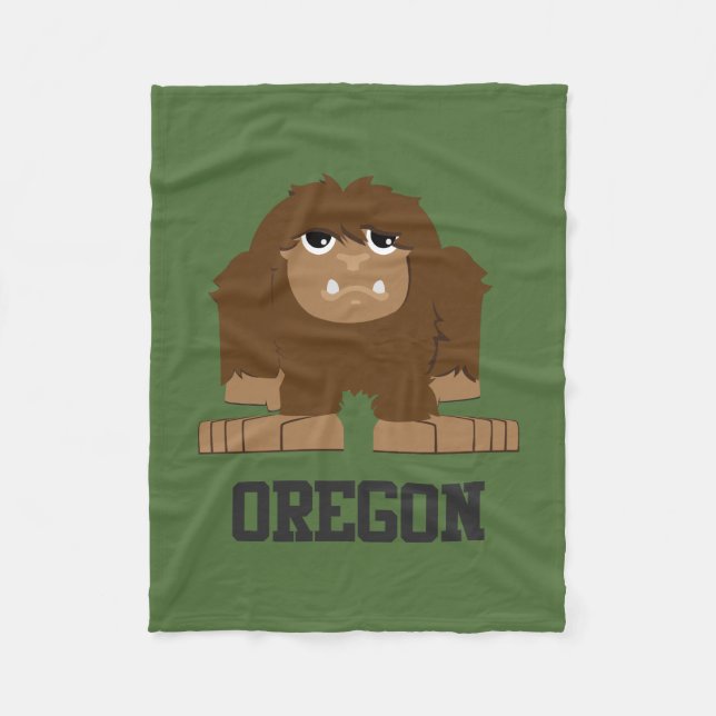 Oregon Bigfoot Fleece Blanket (Front)