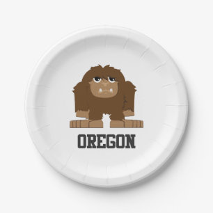 Oregon Bigfoot Paper Plates