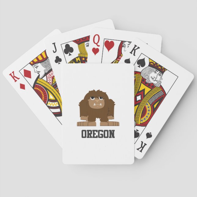 Oregon Bigfoot Poker Cards (Back)