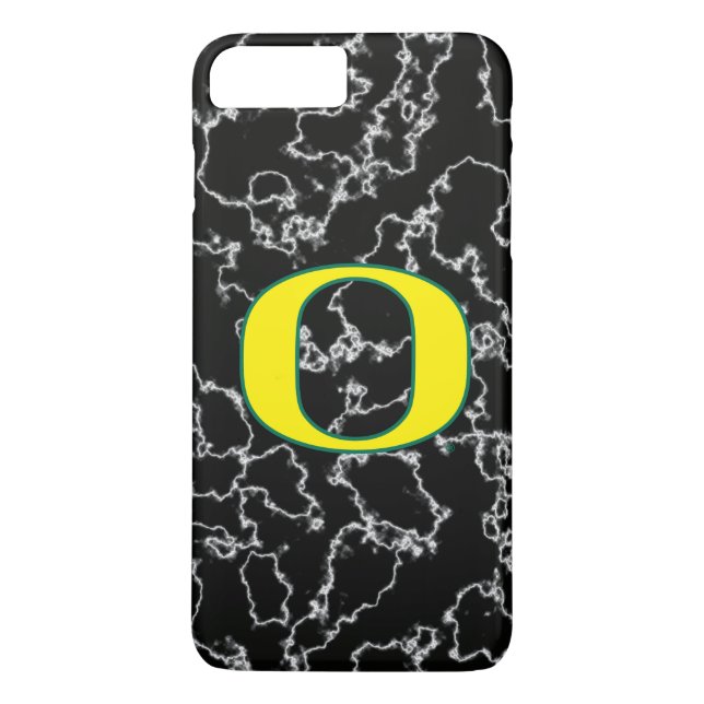 Oregon | Black Marble Pattern Case-Mate iPhone Case (Back)