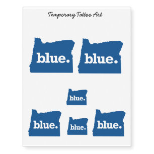 OREGON BLUE STATE TEMPORARY TATTOOS