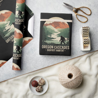 Oregon Cascades Bigfoot Habitat Wrapping Paper 