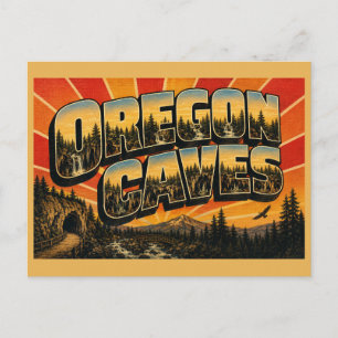 Oregon Caves Marble Cavern Old Growth Forest Art Postcard