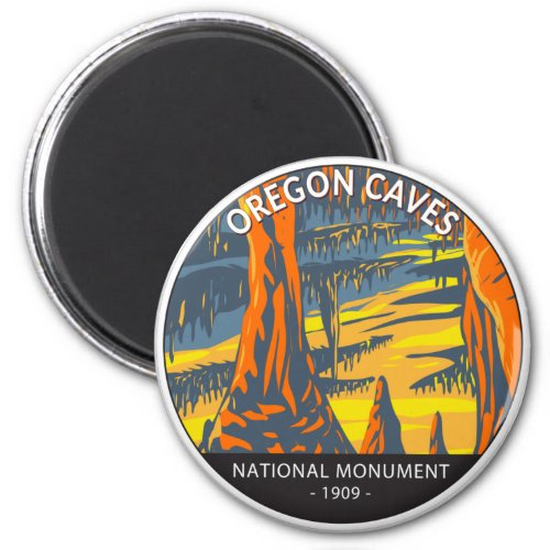 Oregon Caves National Monument Oregon Circle  Magnet