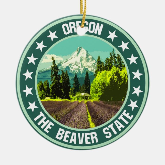 Oregon                                             ceramic ornament (Front)