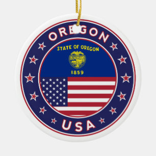 Oregon Ceramic Ornament