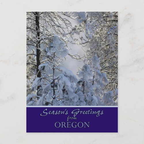 Oregon Christmas Card state specific post cards