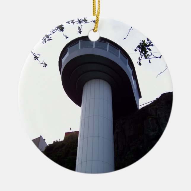 Oregon City Elevator Ceramic Ornament (Front)