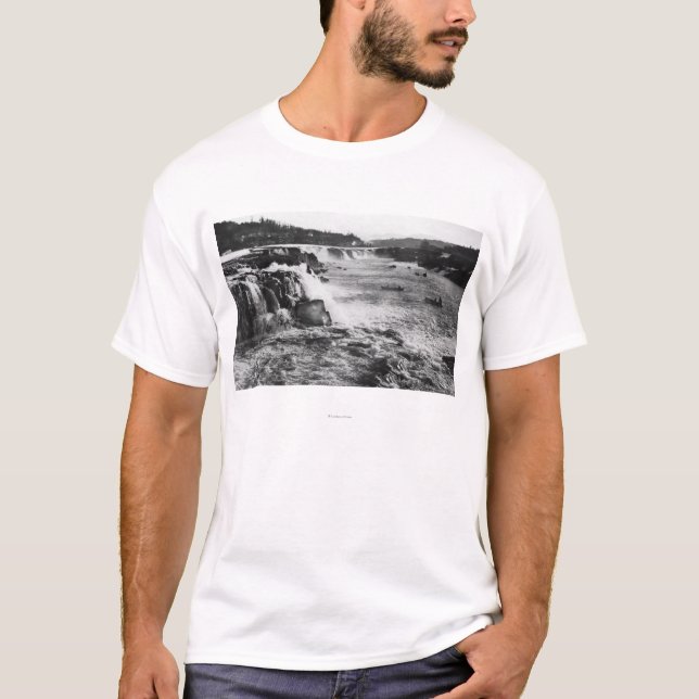 Oregon City, OR Salmon Fishing on Willamette T-Shirt (Front)